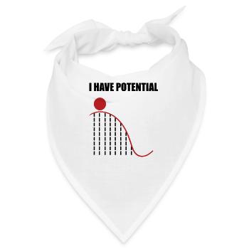 Physik Nerd Wortspiel Mathe Potenzial Geschenke - Bandana - Weiß - Vorne