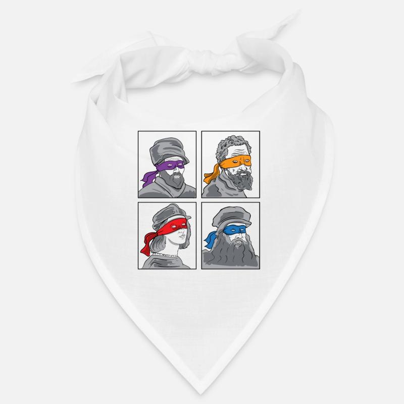 Leonardo Donatello Michelangelo Raphael Geschenk - Bandana - Weiß