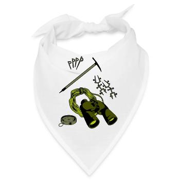Bergsteiger Bergsport Felsklettern - Bandana - Weiß - Vorne