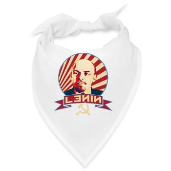 Lenin Commnusim Propaganda - Bandana - Weiß - Vorne