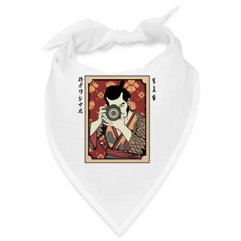 Kameramann im Kimono Hanami - Bandana - Weiß - Vorne