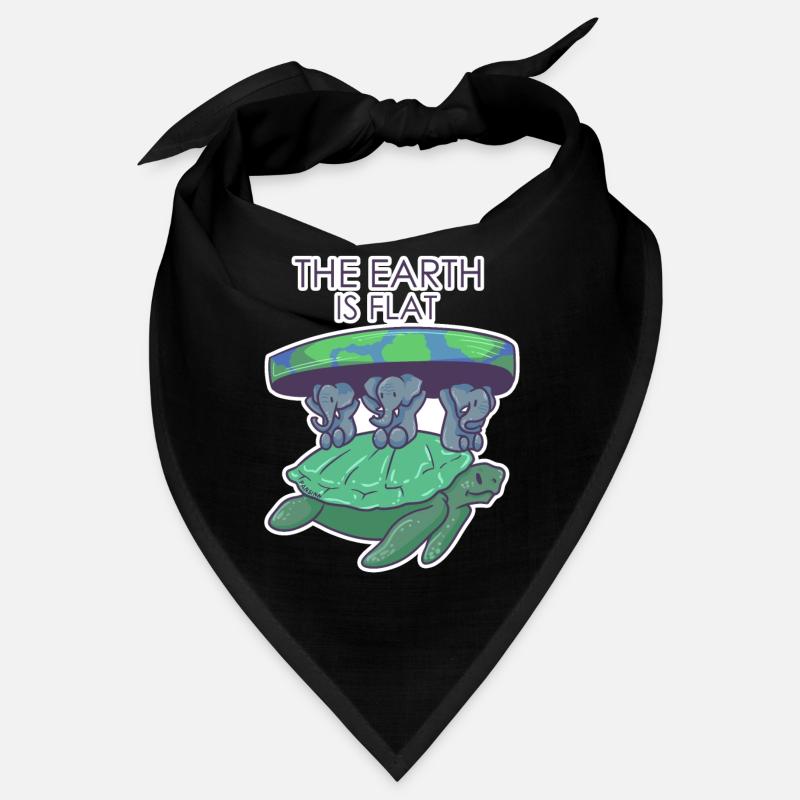 flat earth conspiracy elephant turtle Bandana