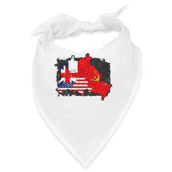 Berlin 1945 Teilung Sektoren - Bandana - Weiß - Vorne