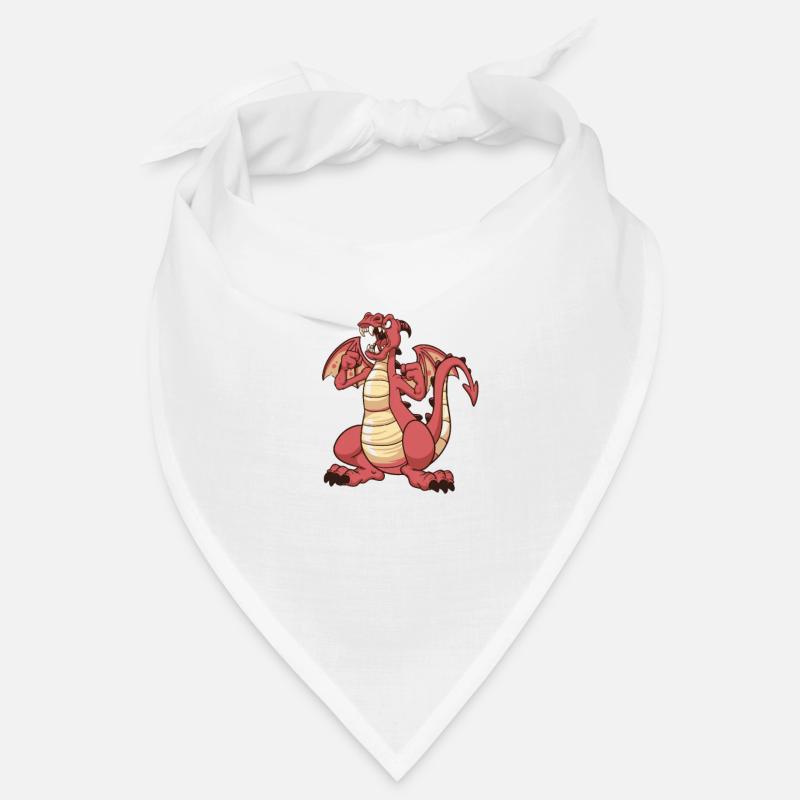 Drache Drachen Dragon Mädchen Geschenk - Bandana - Weiß