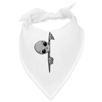Alien Entführung Area 51 UFO Außerirdischer - Bandana - Weiß - Vorne