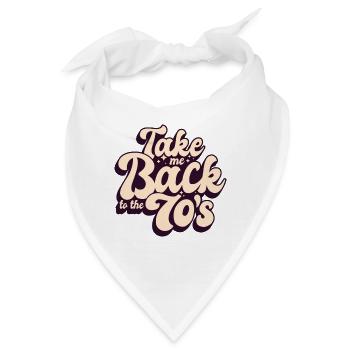 Zurück in die 70er Jahre cooles Retro 70er Jahre - Bandana - Weiß - Vorne