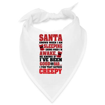 Anti Weihnachten Santa Ugly Christmas Geschenk - Bandana - Weiß - Vorne
