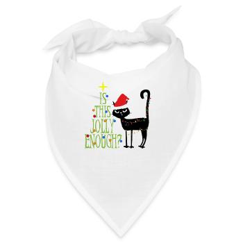 Anti Weihnachten Katze Ugly Christmas Geschenke - Bandana - Weiß - Vorne
