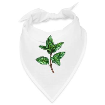 Minze, Mentha, Pfefferminz - Bandana - Weiß - Vorne