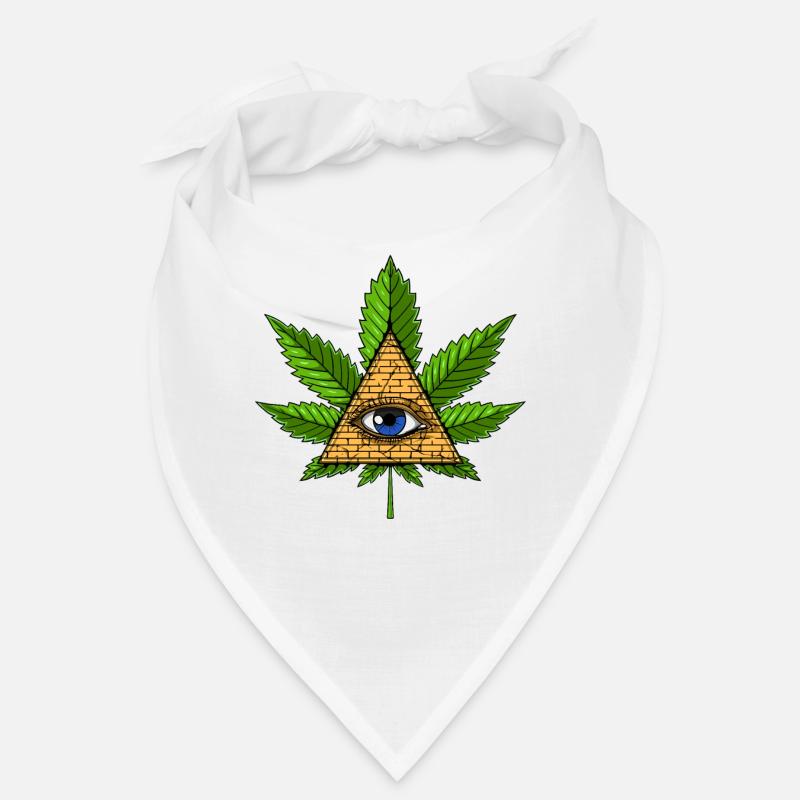 Pyramide d'Illuminati de feuille de mauvaise herbe Bandana