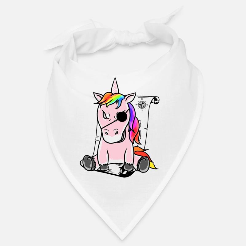 Fantasy Pirate Grim Evil Unicorn Treasure Map Bandana