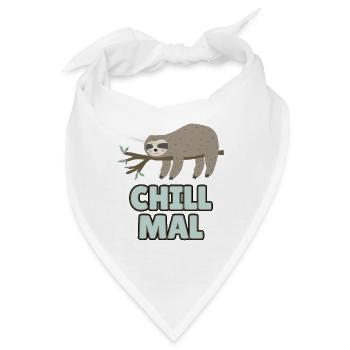 Faultier - Chill Mal - Bandana - Weiß - Vorne