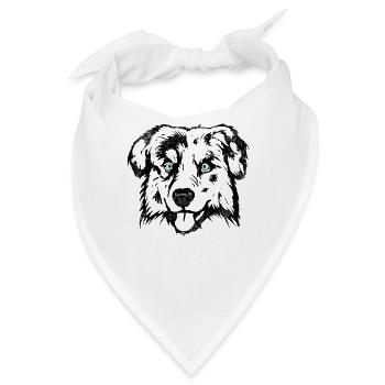 AUSTRALIAN SHEPHERD - Bandana - Weiß - Vorne
