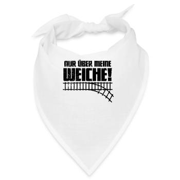 Nur über meine Weiche | Eisenbahn & Modellbahn - Bandana - Weiß - Vorne