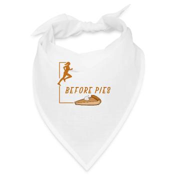 Running Burning Thighs Before Pies Funny Runner - Bandana - Weiß - Vorne