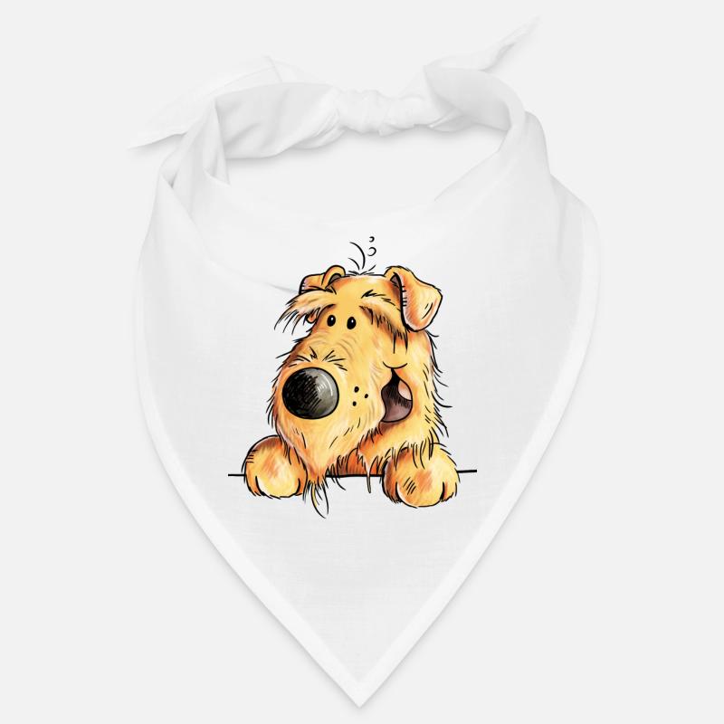 Witziger Airedale Terrier - Welsh Terrier - Hund Bandana
