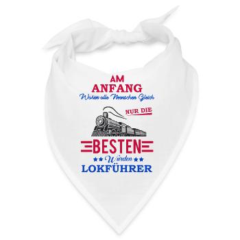Lokführer shirt • Zug • Lokführer Geschenk - Bandana - Weiß - Vorne