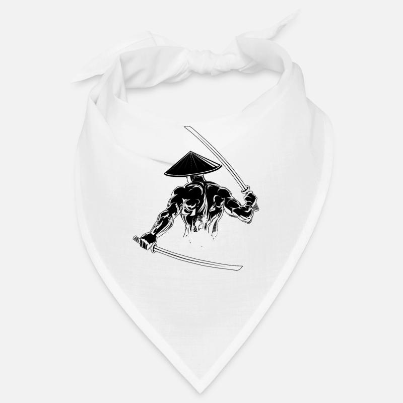 Samurai Katana - Bandana - Weiß