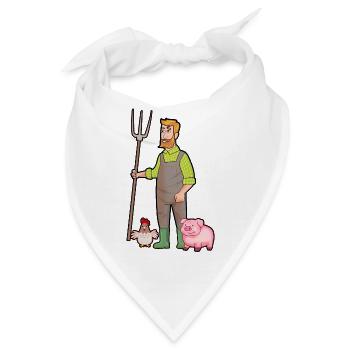 Farmer - Bauer - Landwirt - Bandana - Weiß - Vorne