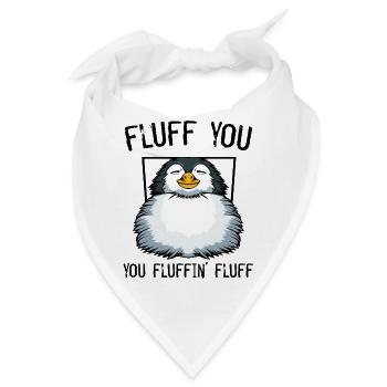 Fröhlicher Pinguin Jungtier - Bandana - Weiß - Vorne
