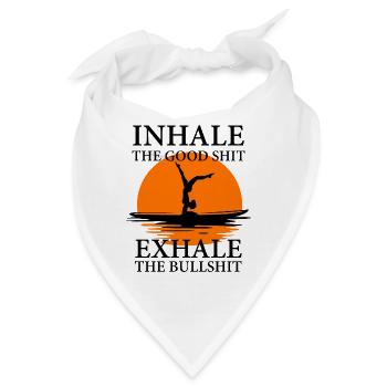 Yoga , Breathe - Bandana - Weiß - Vorne