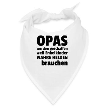 Opa Enkelkinder Helden - Bandana - Weiß - Vorne