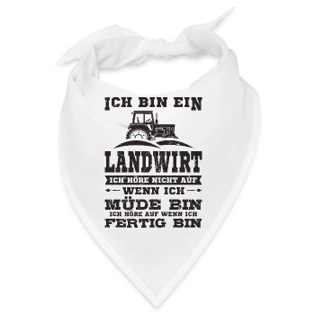 Traktor Landwirt Spruch Landwirtschaft Agrar - Bandana - Weiß - Vorne