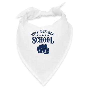 Kurs Verteidigung Schule Abwehr Selbstverteidigung - Bandana - Weiß - Vorne