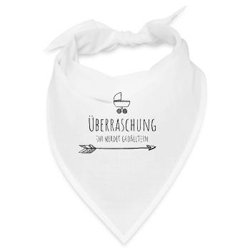 Babynews und Großeltern - Bandana - Weiß - Vorne