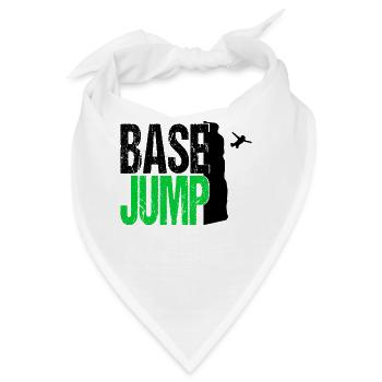 Base Jumping Shirt Fallschirm Extrem Sport - Bandana - Weiß - Vorne