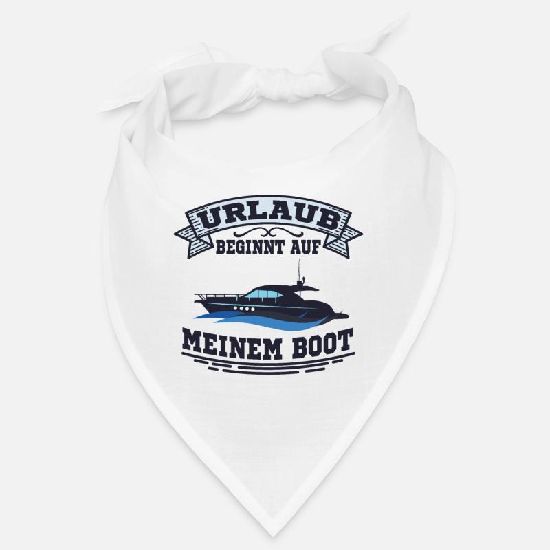 Boot Urlaub beginnt auf meinem Boot - Bandana - Weiß