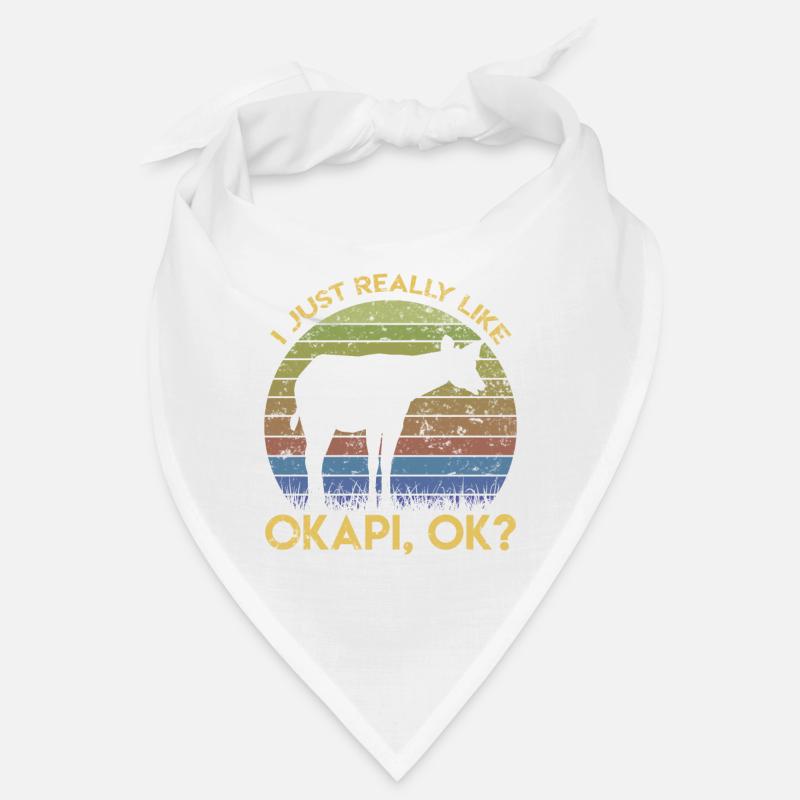 Retro Okapi Zebra Waldgiraffe Mathe Fibonacci Bandana
