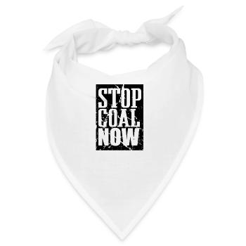 Demo Stop Kohle Kohlekraft Kohle Stoppen Klima - Bandana - Weiß - Vorne