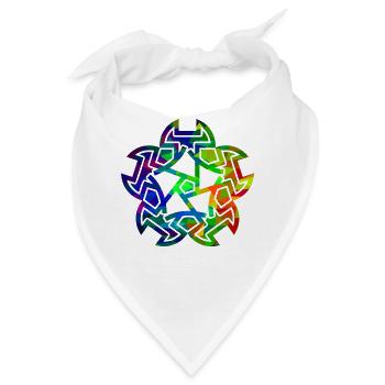 Keltisches Ornament - Bandana - Weiß - Vorne
