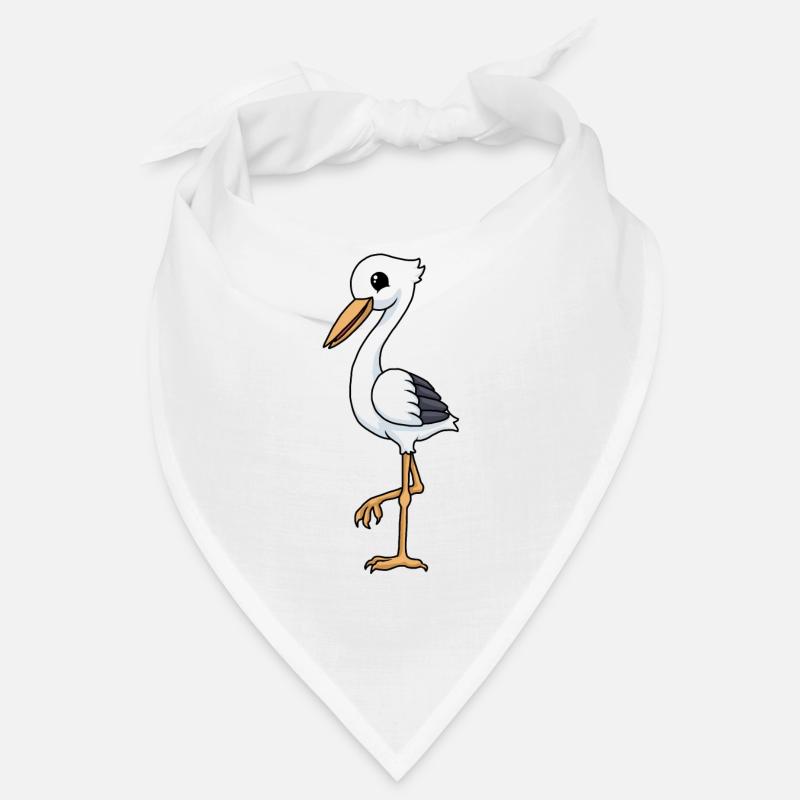 Funny cartoon stork Bandana