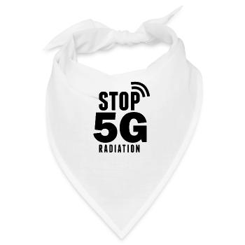 Anti 5G Funk 5G Strahlung Mobilfunk Gegner - Bandana - Weiß - Vorne