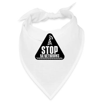 Gegner Funk Mobilfunk 5G Strahlung Anti 5G - Bandana - Weiß - Vorne