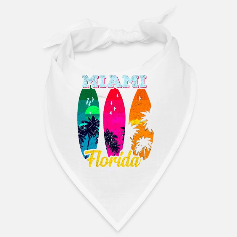 Miami Strand Urlaub Retro Florida Amerika Geschenk Bandana