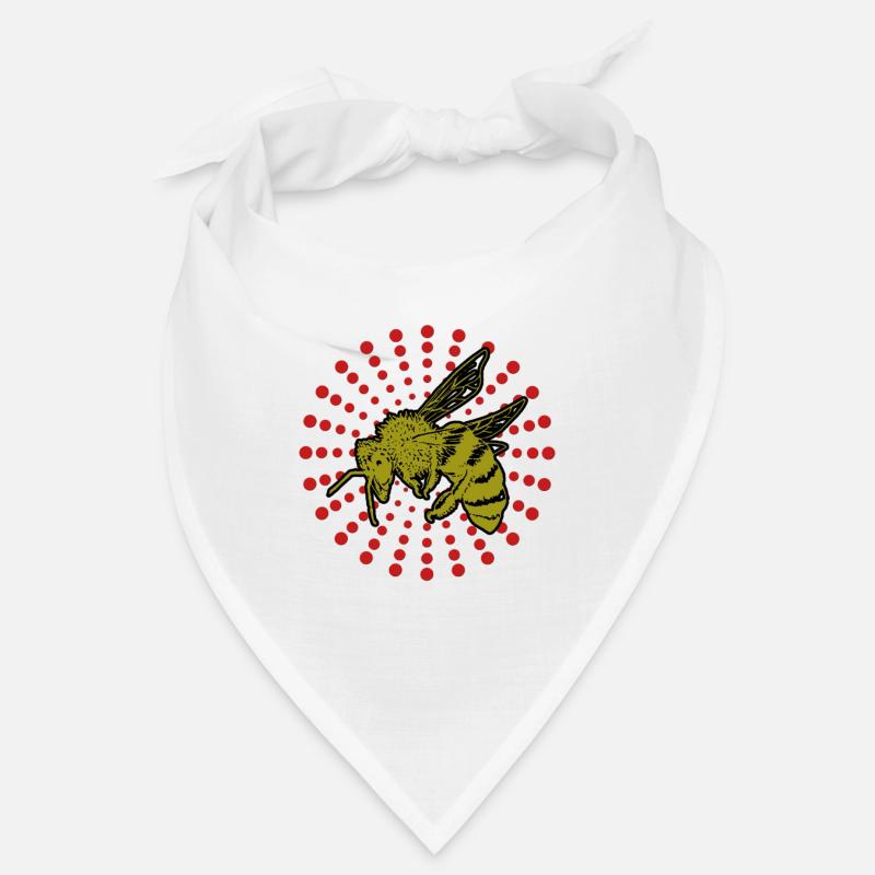 Biene - Bandana - Weiß