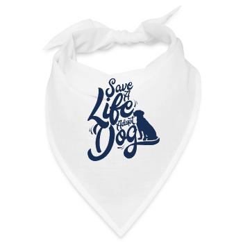 Straßenhunde Hunde Rettung - Bandana - Weiß - Vorne