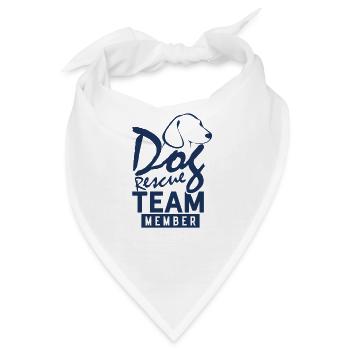 Hunderettung Retter Team Hund retten Straßenhunde - Bandana - Weiß - Vorne