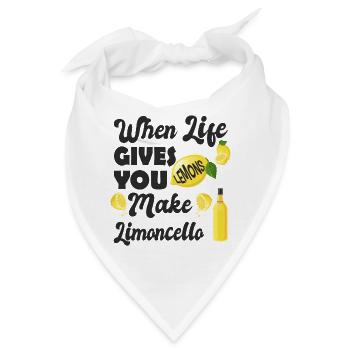 Wenn das Leben dir Zitronen gibt mach Limoncello - Bandana - Weiß - Vorne