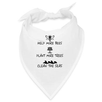 Beschütze die Bienen - Bandana - Weiß - Vorne