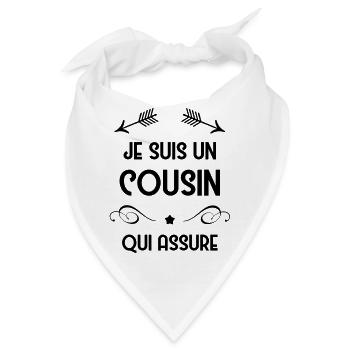 Onkel / Tante / Vetter / Cousin / Kusine - Bandana - Weiß - Vorne
