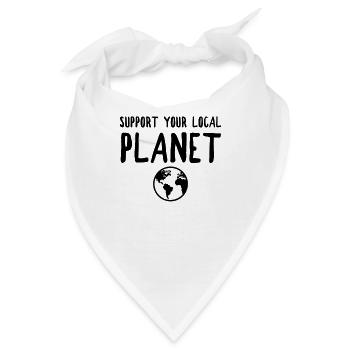 Support your local Planet - Bandana - Weiß - Vorne