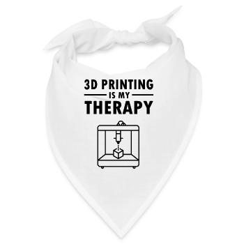 3D Drucker Drucken Therapy Hobby Geschenk Idee - Bandana - Weiß - Vorne