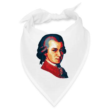 Wolfgang Amadeus Mozart - Bandana - Weiß - Vorne