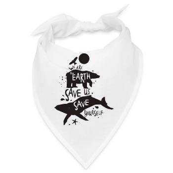 Wir sind erde - Bandana - Weiß - Vorne