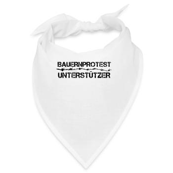 Landwirt Bauernprotest Dauer Bauern Demonstration - Bandana - Weiß - Vorne