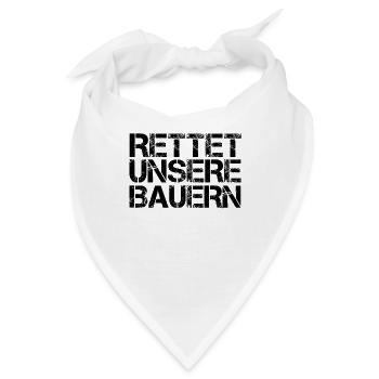 Demonstration Landwirt Bauernprotest Dauer Bauern - Bandana - Weiß - Vorne